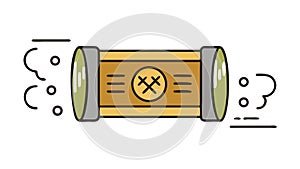 Ancient Scroll Map Treasure Vector, vector design Generative AI