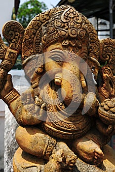 Ancient sculpture of Indian god