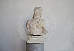 Ancient sculpture of a Satyr in fountains in the baths of Diocletian