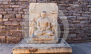 Ancient sculpture/statue of Gautam Buddha meditating