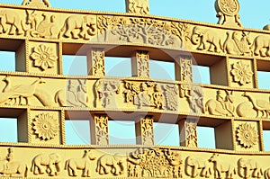 Ancient sculptured gate photo