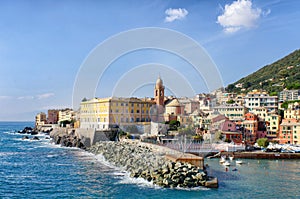 Ancient sea side part of Genoa Nervi