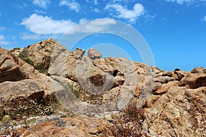 Ancient sedimentary rocks at Yallingup, Western Australia. photo