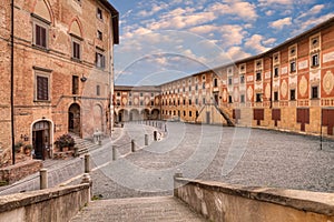 Ancient seminary in the old italian town San Miniato, Pisa, Tuscany, Italy photo