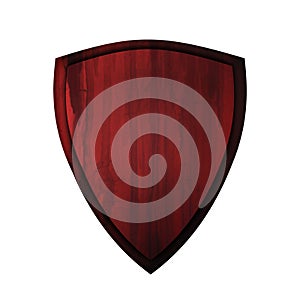 Ancient shield on isolated white background. Concept shield for game,card or app