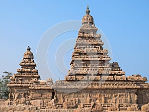 Ancient shoreline temple in Tamil Nadu, India