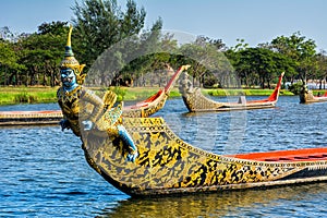 Ancient Siam park, Royal Water-Course Procession, decorated wood