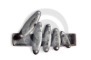 Ancient siamese money is a long slender bar made of genuine silver or copper and then plated with silver