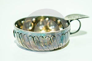 An ancient silver object