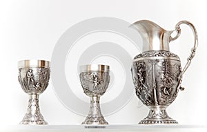 Ancient silver tableware