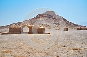 Place of Zoroastrian burial rituals, Yazd, Iran