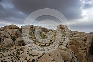 Ancient site of Edom (Sela) in Jordan.