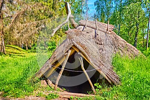 The ancient Slavic pit-house, Pereiaslav Scansen, Ukraine photo
