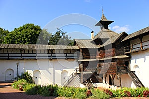 Ancient Slavonic wooden fortress in Novhorod-Siverskii photo