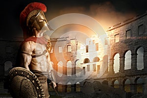 Ancient soldier or Gladiator photo