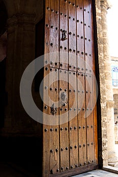 Ancient solid wood door