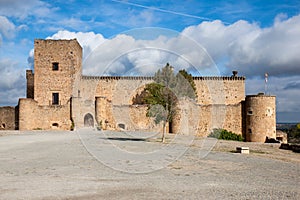 Ancient Spanish castle of the village Pedraza photo