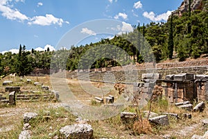 Ancient stadium at Delfi , Greece