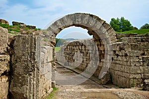 Ancient stadium entrance, Olympia photo