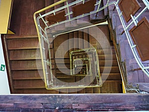 An ancient staircase in the old house of Petersburg. Russia. sights