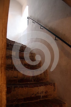 Ancient staircase with a window