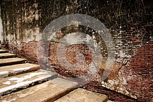 Ancient stairs and wall