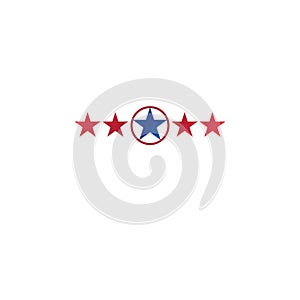 Ancient Star emblem. Heraldic vector design element, 5 stars award symbol. Retro style label, heraldry logo.