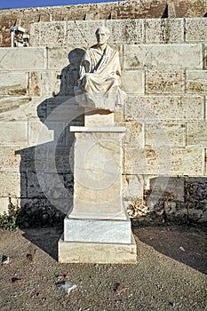 Ancient statue in Acropolis of Athens, Attica