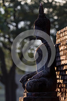 Ancient Statue of Buddha Sukhothai Thailand