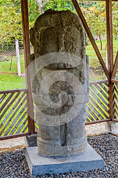 Ancient statue at El Tablon site in Tierradentro photo