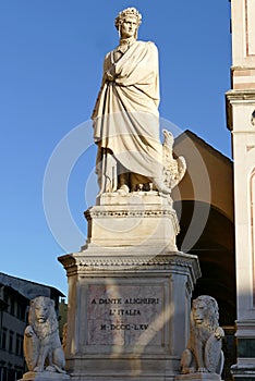 Florence statue of Dante photo