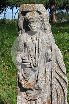 Ancient statue of a roman senator
