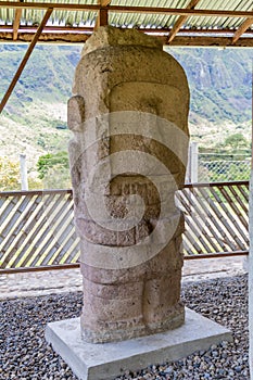 Ancient statues at El Tablon site in Tierradentro photo