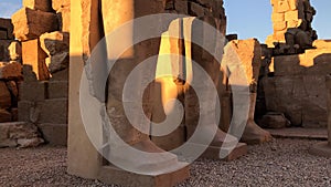 Ancient statues at Karnak Temple in Egypt.