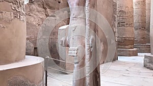 Ancient statues at Karnak Temple in Egypt.