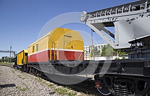 Ancient steam locomotive, Moscow museum of railway in Russia, Rizhsky railway station