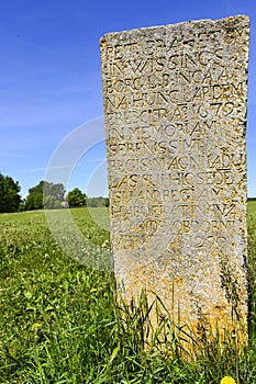 An ancient stele in Visingso, an island in Sweden