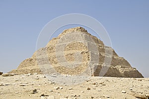 The ancient step pyramid of Djoser at saqqara egypt