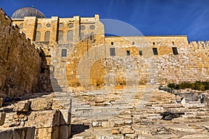 Ancient Steps Second Jewish Temple Jerusalem Israel