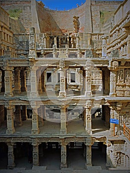 Ancient stepwell at Pathan in Gujarat, India photo