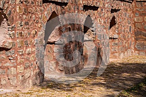 Ancient stone aAncient stone arches on a tomb in Lodi Garden - New Delhi, India