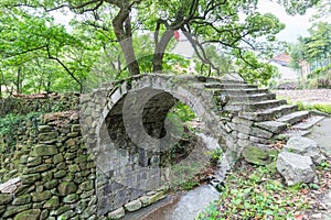 Ancient stone arch bridge