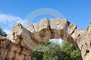 Ancient stone arch Olympia, Greece