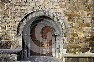 Ancient stone arch romanic architecture