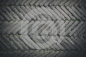 Ancient stone block paving road