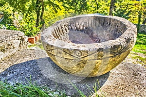 Ancient stone bowl