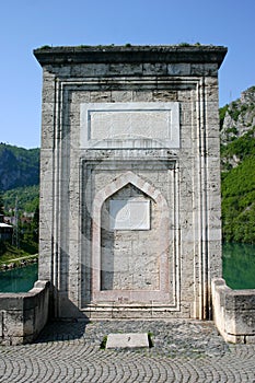 Ancient stone bridge on drina river