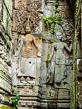 Ancient Stone Carving of Apsara