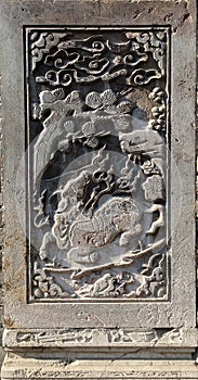 Ancient stone carving in China