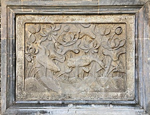 Ancient stone carving in China